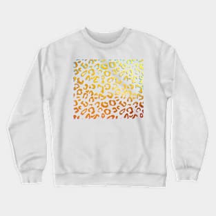 Golden leopard print, with rainbow shadow Crewneck Sweatshirt